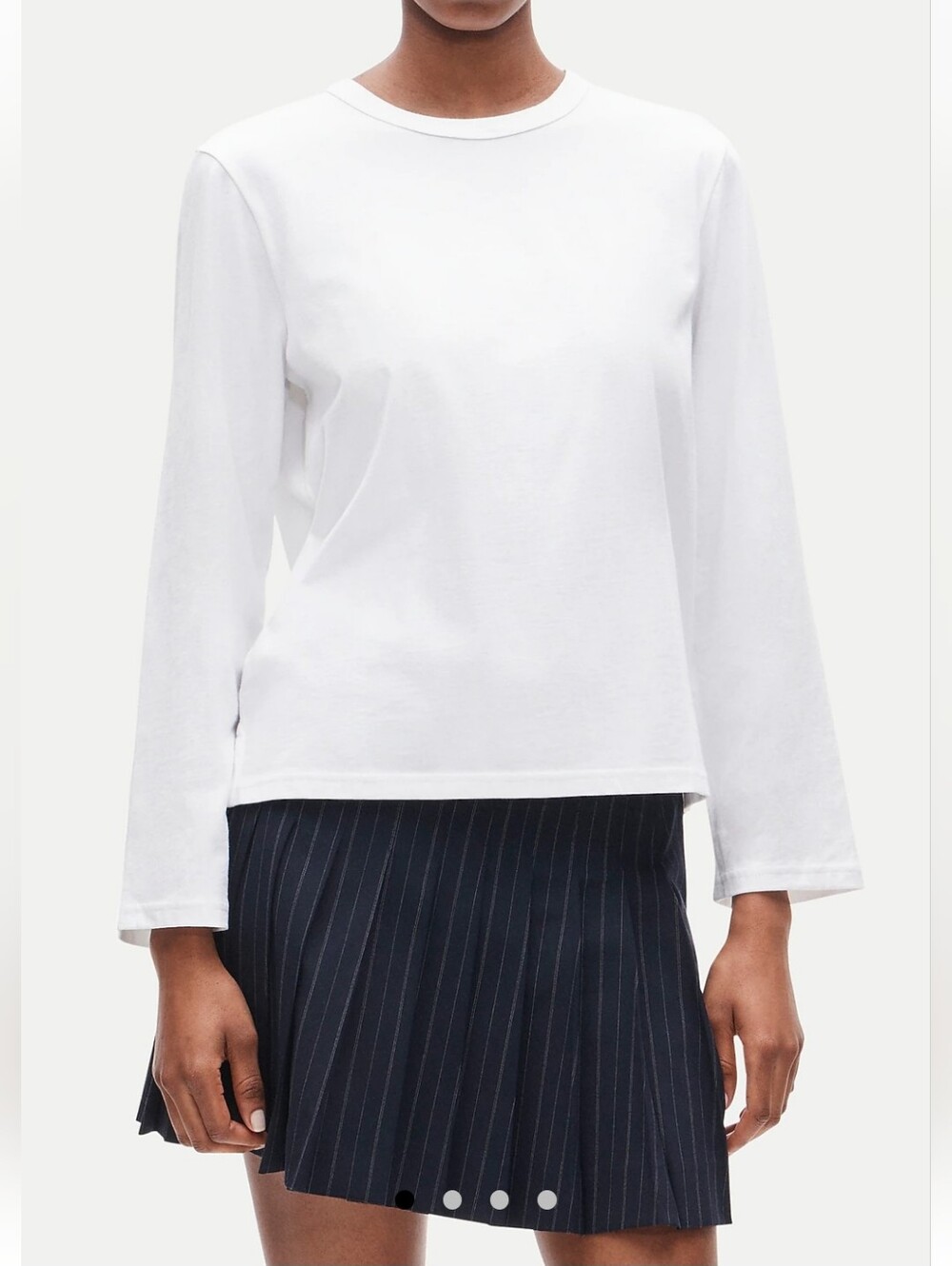 J. Crew White Long-Sleeve Crewneck Tee Size XS NEW